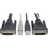 Tripp Lite P760-010-DVI DVI to USB-A Dual KVM Cable Kit (2x Male/2x Male) 1920 x 1200 (1080p) @ 60 Hz 10 ft. (3.05 m)