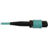 Tripp Lite N844X-05M-8L-P 40/100/400G Multimode 50/125 OM3 Fiber Optic Cable (12F MTP/MPO-PC to 4x Duplex LC/PC F/M) LSZH Aqua 5 m (16.4 ft.)