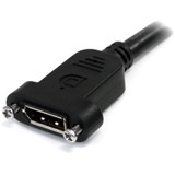StarTech DPPNLFM3PW 3ft (1m) Panel Mount DisplayPort Cable, 4K x 2K Video, DisplayPort 1.2 Extension Cable Male to Female, DP Extender Cord