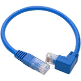 Tripp Lite N204-001-BL-DN Down-Angle Cat6 Gigabit Molded UTP Ethernet Cable (RJ45 Right-Angle Down M to RJ45 M) Blue 1 ft. (0.31 m)