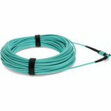 AddOn ADD-MPOMPO-11M5OM4S 11m MPO (Female) to MPO (Female) 12-Strand Aqua OM4 Straight Fiber OFNR (Riser-Rated) Patch Cable