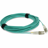 AddOn ADD-LC-LC-16M5OM4 16m LC (Male) to LC (Male) Straight Aqua OM4 Duplex OFNR (Riser-Rated) Fiber Patch Cable