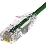 UNC CS6A-01F-GRN Clearfit Slim Cat6A 28AWG Patch Cable, Snagless, Green, 1ft