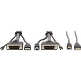 Tripp Lite P784-010-U DVI KVM Cable Kit DVI USB 3.5 mm Audio (3xM/3xM) + USB (M/M) 1080p 10 ft. (3.05 m)