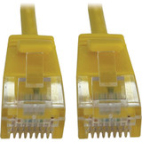 Tripp Lite N261-S01-YW Cat6a 10G Snagless Molded Slim UTP Ethernet Cable (RJ45 M/M), PoE, Yellow, 1 ft. (0.3 m)