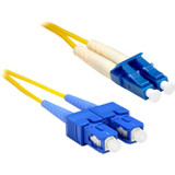ENET SCLC-SM-9M-ENC 9M SC/LC Duplex Single-mode 9/125 OS1 or Better Yellow Fiber Patch Cable 9 meter SC-LC Individually Tested