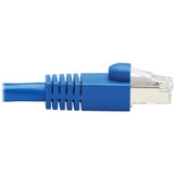 Tripp Lite N261P-010-BL Cat6a 10G Snagless F/UTP Ethernet Cable (RJ45 M/M) PoE CMR-LP Blue 10 ft. (3.05 m)