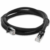 AddOn ADD-6FCAT6A-BK 6ft RJ-45 (Male) to RJ-45 (Male) Straight Black Cat6A UTP Copper PVC Patch Cable