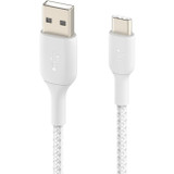 Belkin CAB002BT2MWH Boost↑Charge Braided USB-C to USB-A Cable (2 meter / 6.6 foot, White)