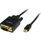 StarTech MDP2VGAMM6 6ft Mini DisplayPort to VGA Cable, Active Mini DP to VGA Adapter Cable, 1080p, mDP 1.2 to VGA Monitor/Display Converter Cable