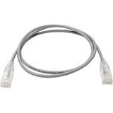 Tripp Lite N201-S02-GY Cat6 UTP Patch Cable (RJ45) - M/M, Gigabit, Snagless, Molded, Slim, Gray, 2 ft.