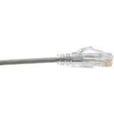 Tripp Lite N201-S02-GY Cat6 UTP Patch Cable (RJ45) - M/M, Gigabit, Snagless, Molded, Slim, Gray, 2 ft.