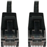 Tripp Lite N261-S6N-BK Cat6a 10G Snagless Molded Slim UTP Ethernet Cable (RJ45 M/M), PoE, Black, 6 in. (15 cm)