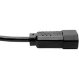 Tripp Lite C14 Male to C13 Female Splitter PDU Style C14 to 2x C13 10A 250V 18 AWG 6 ft. (1.83 m) Black