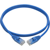 Tripp Lite N261-S04-BL Cat6a 10G Snagless Molded Slim UTP Ethernet Cable (RJ45 M/M) Blue 4 ft. (1.22 m)