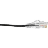 Tripp Lite N201-S6N-BK Cat6 Gigabit Snagless Slim UTP Ethernet Cable (RJ45 M/M) PoE Black 6-in. (15.24 cm)