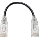 Tripp Lite N201-S8N-BK Cat6 Gigabit Snagless Slim UTP Ethernet Cable (RJ45 M/M) PoE Black 8-in. (20.32 cm)