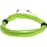 AddOn ADD-LC-LC-3M5OM5 3m LC (Male) to LC (Male) Lime Green OM5 Duplex Fiber OFNR (Riser-Rated) Patch Cable