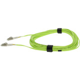 AddOn ADD-LC-LC-3M5OM5 3m LC (Male) to LC (Male) Lime Green OM5 Duplex Fiber OFNR (Riser-Rated) Patch Cable