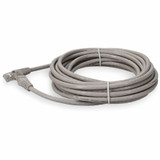 AddOn ADD-13FCAT6A-GY 13ft RJ-45 (Male) to RJ-45 (Male) Snagless Gray Cat6A UTP PVC Copper Patch Cable