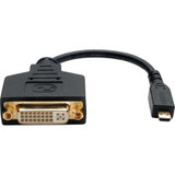 Tripp Lite P132-06N-MICRO 6in Micro HDMI to DVI-D Adapter Converter HDMI Male Type D to DVI-D Female 6"