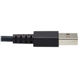 Tripp Lite U050-010-GY-MAX Heavy-Duty USB 2.0 USB-A to Micro-B Cable M/M UHMWPE and Aramid Fibers Gray 10 ft. (3.05 m)