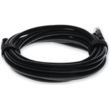 AddOn ADD-15FCAT5E-BK 15ft RJ-45 (Male) to RJ-45 (Male) Straight Black Cat5e UTP Copper PVC Patch Cable