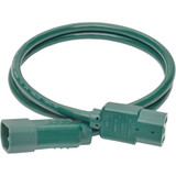Tripp Lite PDU Power Cord C13 to C14 10A 250V 18 AWG 3 ft. (0.91 m) Green