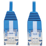 Tripp Lite N261-UR03-BL Cat6a 10G Certified Molded Ultra-Slim UTP Ethernet Cable (RJ45 M/M), Blue, 3 ft.