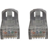 Tripp Lite N261-06N-GY Cat6a 10G Snagless Molded UTP Ethernet Cable (RJ45 M/M), PoE, Gray, 6 in. (15 cm)