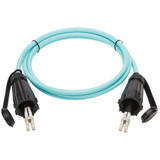 Tripp Lite N820-02M-IND 10Gb Rigid Industrial Duplex Multimode 50/125 OM3 Fiber Patch Cable (LC/LC) IP68 Aqua 2 m (6.6 ft.)