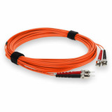 AddOn ADD-ST-ST-5M5OM3-OE 5m ST (Male) to ST (Male) Orange OM3 Duplex Plenum-Rated Fiber Patch Cable