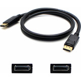 AddOn VN567AA-AO 6ft VN567AA Compatible DisplayPort 1.2 Male to DisplayPort 1.2 Male Black Cable For Resolution Up to 2560x1600 (WQXGA)