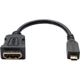 Tripp Lite P142-06N-MICRO Micro HDMI to HDMI Adapter for Ultrabook/Laptop/Desktop PC (Type D M/F) 6 in. (15.2 cm)
