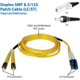 Tripp Lite N368-30M 30M Duplex Singlemode 9/125 Fiber Optic Patch Cable LC/ST 100' 100ft 30 Meter