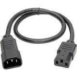 Tripp Lite PDU Power Cord C13 to C14 13A 250V 16 AWG 2 ft. (0.61 m) Black