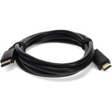 AddOn DISPORT2HDMIMM6F 6ft DisplayPort Male to HDMI Male Black Cable Which Requires DP++ For Resolution Up to 2560x1600 (WQXGA)