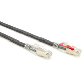 Black Box C6APC80S-BK-03 CAT6A 650-MHz Locking Snagless Patch Cable