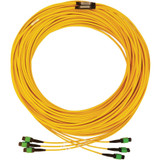 Tripp Lite N392B-61M-3X8AP 40/100G Singlemode 9/125 OS2 Fiber Optic Cable (3x8F MTP/MPO-APC F/F) LSZH Yellow 61 m (200 ft.)