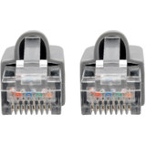 Tripp Lite N262-015-GY Cat6a 10G Snagless Shielded STP Ethernet Cable (RJ45 M/M) PoE Gray 15 ft. (4.57 m)