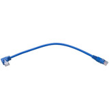 Tripp Lite N204-001-BL-RA Right-Angle Cat6 Gigabit Molded UTP Ethernet Cable (RJ45 Right-Angle M to RJ45 M) Blue 1 ft. (0.31 m)