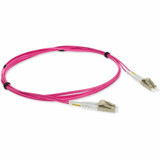 AddOn ADD-LC-LC-2M5OM3-MA 2m LC (Male) to LC (Male) Magenta OM3 Duplex Fiber OFNR (Riser-Rated) Patch Cable