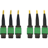 Tripp Lite N392B-45M-3X8AP 40/100G Singlemode 9/125 OS2 Fiber Optic Cable (3x8F MTP/MPO-APC F/F) LSZH Yellow 45 m (147 ft.)