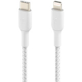 Belkin CAA004BT1MWH Boost↑Charge Braided USB-C to Lightning Cable (1 meter / 3.3 foot, White)