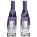 Tripp Lite N201-025-PU Cat6 Gigabit Snagless Molded (UTP) Ethernet Cable (RJ45 M/M) PoE Purple 25 ft. (7.62 m)