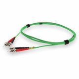 AddOn ADD-ST-ST-3M6MMFP-GN 3m ST (Male) to ST (Male) Green OM1 Duplex Plenum-Rated Fiber Patch Cable