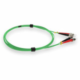 AddOn ADD-ST-ST-3M6MMFP-GN 3m ST (Male) to ST (Male) Green OM1 Duplex Plenum-Rated Fiber Patch Cable