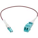 Tripp Lite N822L-001-MF 400G Duplex Multimode 50/125 OM4 Fiber Optic Cable Adapter (CS-PC/LC-PC) M/F Round LSZH Jacket Magenta 1 ft.