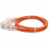 AddOn ADD-7FSLCAT6-OE 7ft RJ-45 (Male) to RJ-45 (Male) Straight Orange Cat6 UTP Copper PVC Patch Cable