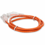 AddOn ADD-7FSLCAT6-OE 7ft RJ-45 (Male) to RJ-45 (Male) Straight Orange Cat6 UTP Copper PVC Patch Cable